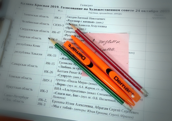 Первый лист бюллетеня для голосования на Калине Красной 2019